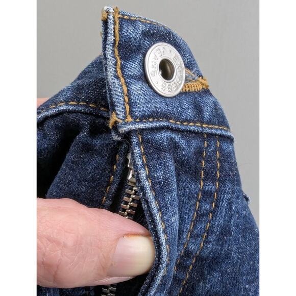 Express Extreme Flare Jeans Womens Size 9/10 L Blue Denim Precision Fit Basic - Picture 9 of 9